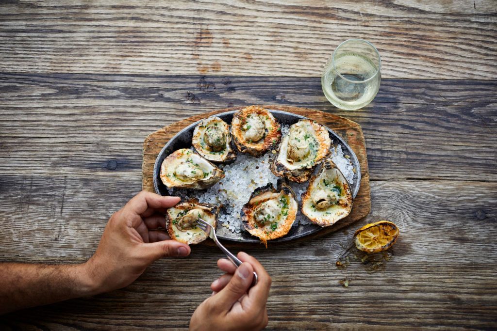 Food Styling Broiled Oysters